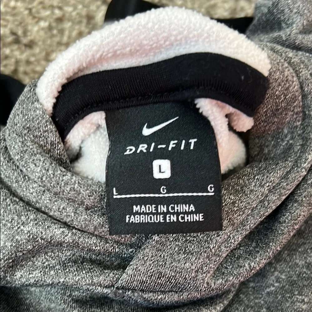 Nike Gray‎ and Black Dri-Fit Hoodie. Girls size L